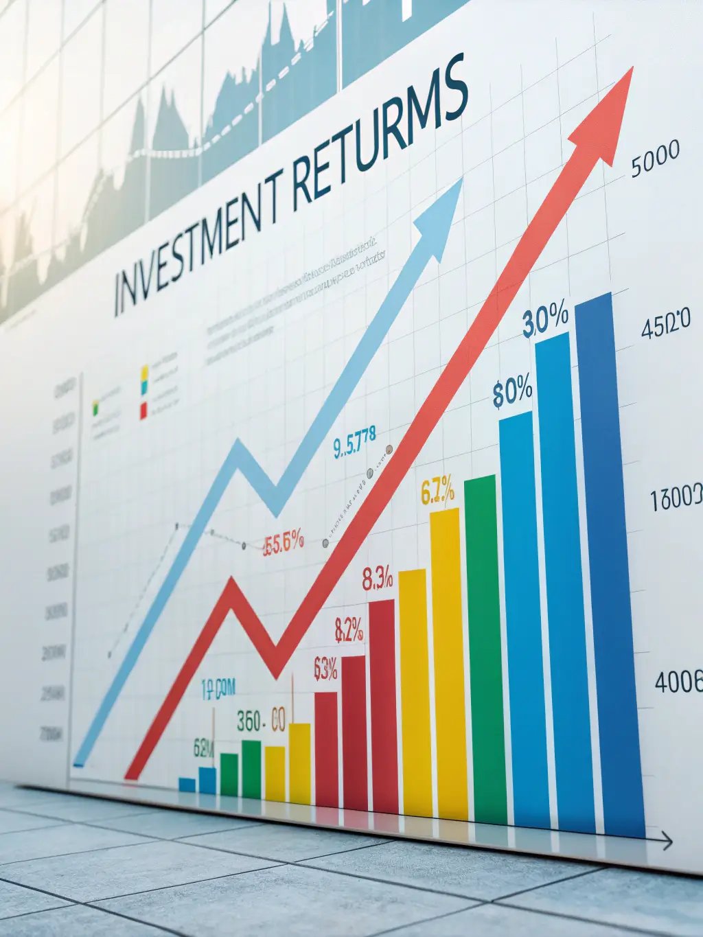 A visual representation of wealth growth, such as a graph showing increasing returns, set against the backdrop of a South African landscape.