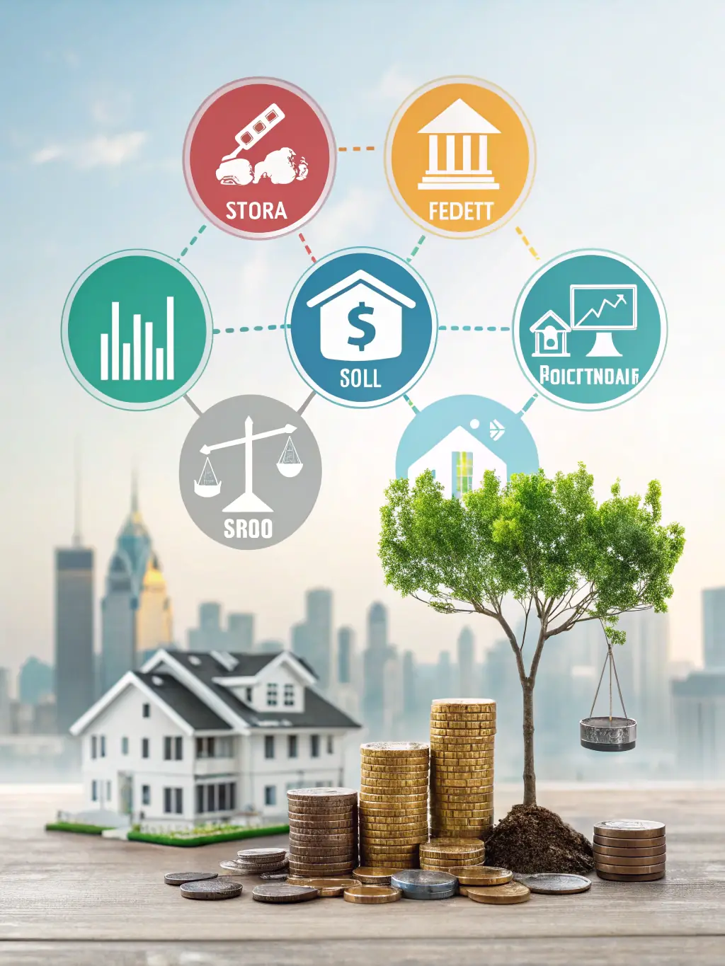 A diverse portfolio of investments displayed on a digital interface, showcasing various asset classes and growth opportunities in the South African economy.